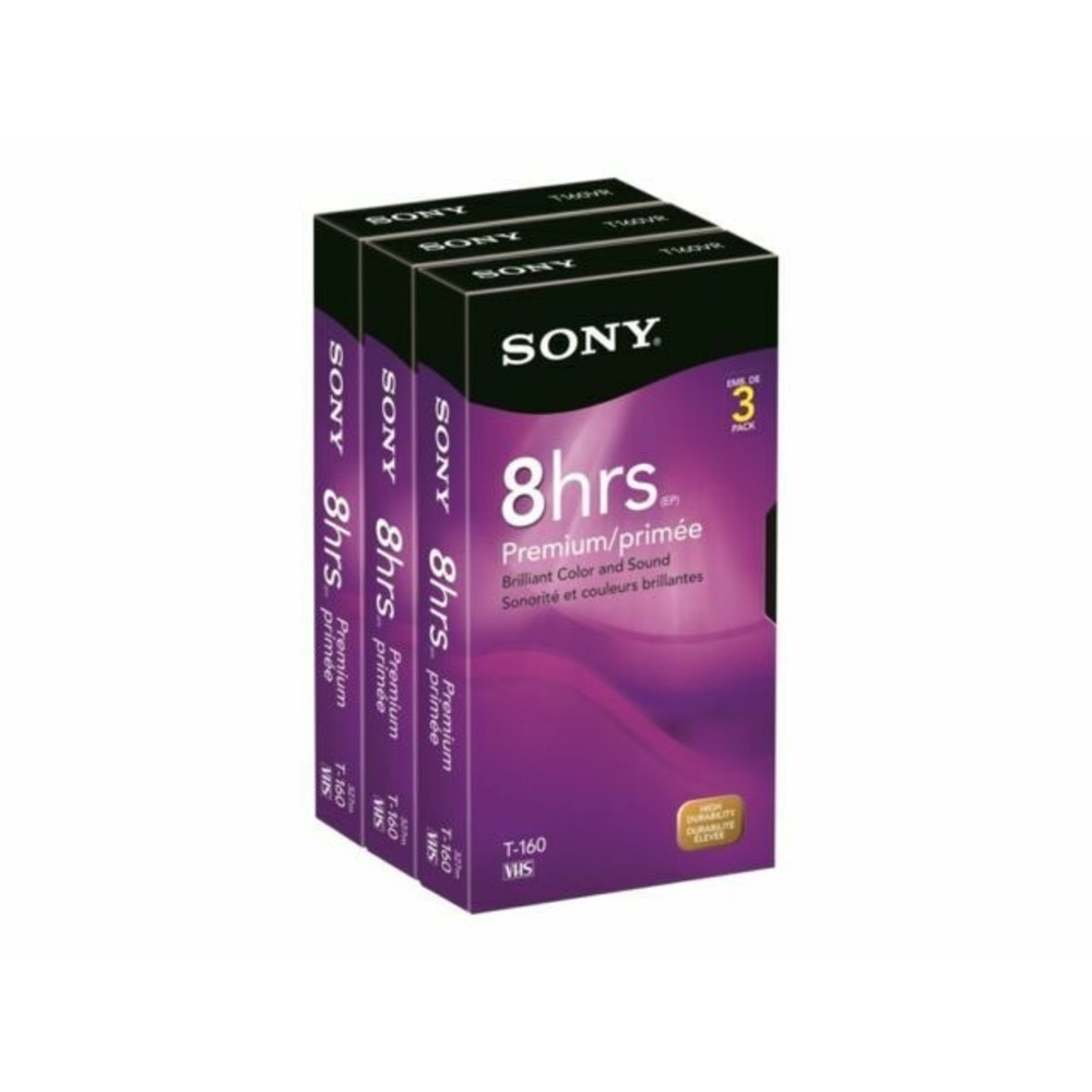 Sony T-160 Premium Lot Of 2 - 3 Packs Blank VHS Tapes 8 hrs - Brand New SEALED